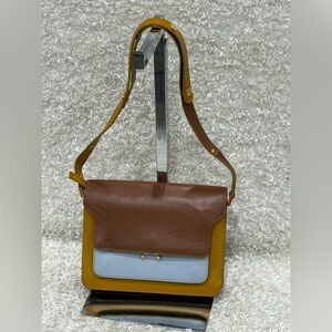 Marni Colorblock Leather Trunk Crossbody Bag